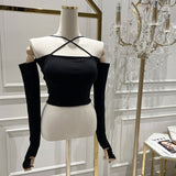 Women Long Sleeve Shirt Long Sleeve Short Top Female Autumn and Winter