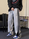 Men Sweatpants Fall Sports Pants Loose Straight Wide Leg Casual