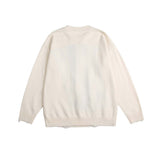 Unisex Sweatshirt Autumn Ripped Letter-Printing round Neck Sweater