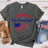 Women's Independence Day T Shirt round Neck Short Sleeve T-shirt Women's Top