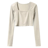 Women Long Sleeve Shirt Autumn and Winter Undershirt Women