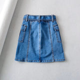 Women Skirt Summer High Waist Slimming Denim Skirt Skirt