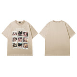 Men T Shirt Fashion Brand Leopard Print Letter Print Couple Short Sleeve T-shirt Men and Women