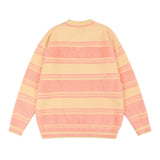 Women Sweater round Neck Sweater Loose Girls Autumn Stripes