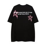 Men T Shirt Printed Short-Sleeved T-shirt Men and Women Loose Couple