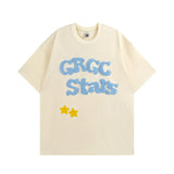 Men T Shirt Sweet Cool Letter Towel Embroidery Couple Casual All-Match Short-Sleeved T-shirt