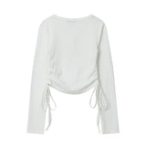 Women Long Sleeve T-Shirt Long Sleeve T-shirt Slim Fit Short Girl Autumn Casual Love