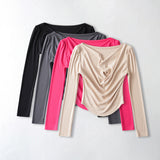 Women's T-Shirt Long-Sleeved T-shirt Women's Spring New Tight Top