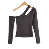 Women T-Shirt T-shirt Women's Autumn and Winter Design Sense Slim Long Sleeve Top