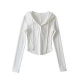 Women's T-Shirt Autumn T-shirt Top Women's Short Stitching Bottoming Shirt