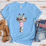 Women's Independence Day T Shirt round Neck Short Sleeve T-shirt