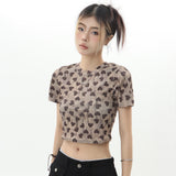 Women T-shirt Printed Short-Sleeved T-shirt Niche Casual Girls Summer