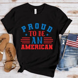 Women's Independence Day T Shirt Printed Pattern round Neck Short Sleeve T-shirt Women's Top