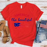 Women's Independence Day T Shirt round Neck Short Sleeve T-shirt Women's Top