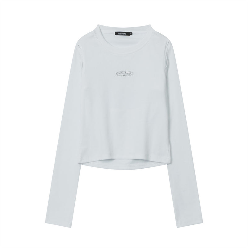 Women Long Sleeve T-Shirt Long Sleeve T-shirt Women's Design Sense Niche Autumn Short Collar