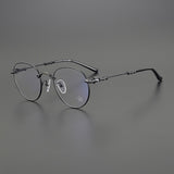 CHH Chrome Hearts Glasses Versatile Literary Retro Round Frame Plain Myopia Glasses Frame