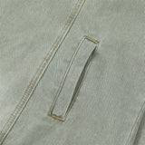 Men Denim Jacket Washed and Worn Hooded Denim Jacket Men's Loose Spring and Autumn Denim Sweatshirt