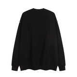 Men Hoodie Men's Spring and Autumn High Street Niche Metal Slit Neckline Long Sleeve