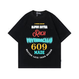 Men's T Shirt Printed round Neck T-shirt Men's and Women's Cotton Short Sleeve