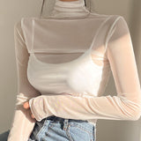 Women Long Sleeve Shirt Autumn Sun Protection Shirt Bottoming Shirt