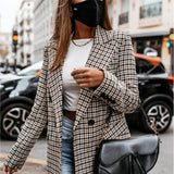 Plaid Trench Coat Plaid Suit Coat Women's Clothing