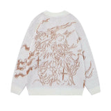 Women Sweater Girls' Autumn and Winter Loose Casual Long-Sleeved Sweater Coat