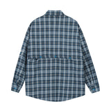 Women Long Sleeve Shirt Women's Plaid Long Sleeve Shirt Autumn Embroidery Short Shirt Coat