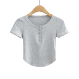 Women T-Shirt Short Sleeve Thread T-shirt Top
