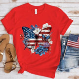 Women's Independence Day T Shirt round Neck Short Sleeve T-shirt Women's Top