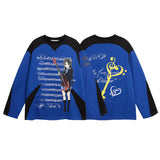 Unisex long-sleeved shirt autumretro color matching