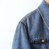 Women T-shirt Denim Shirt Women's Spring and Autumn Loose Casual Top Coat