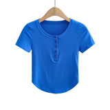 Women T-Shirt Short Sleeve Thread T-shirt Top