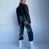 Women Cargo Pants Jeans Women's Casual Wide-Leg Pants