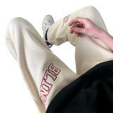 Men Sweatpants Embroidered Track Sweatpants Loose Drooping Casual Pants