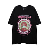 Men T Shirt Cute Cartoon Printed Short Sleeve T-shirt Loose Street Couple