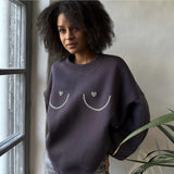 Women Sweatshirt Sweater Women's Autumn Loose Long Sleeve Coat