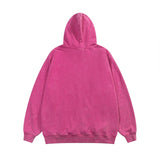 Men Hoodie Printed Hooded Loose Sweater Men's Casual Washed and Worn