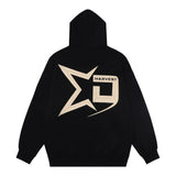 Men Hoodie Letter Personality Printed Hoodie Men's Vibe Loose Pullover Hoodie