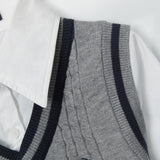 Women Sweater Long-Sleeved Sweater Casual College Style Girls' Autumn Short