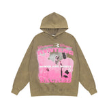 Men Hoodie Character Printed Hoodie Men Hiphop Hip Hop Rock Washed Distressed Loose Hoodie