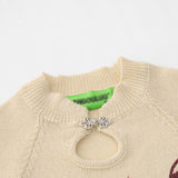 Women Sweater Knitted Short-Sleeved T-shirt Women's Short Summer Top