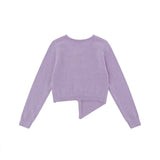 Women Sweater Short Sweater Decorative Long Sleeve Girls' Tops