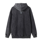 Men Hoodie Printed Washed and Worn Hooded Sweaters Menswear