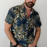 Men Shirt Summer Short Sleeve Men's Printed Shirts Coat