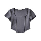 Women T-Shirt Slim-Fit Short-Sleeved T-shirt Women's Summer Top