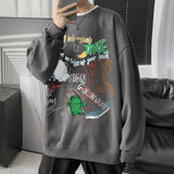 Men Hoodie Sweater Men's Loose Spring and Autumn Top Couple Long Sleeve T-shirt