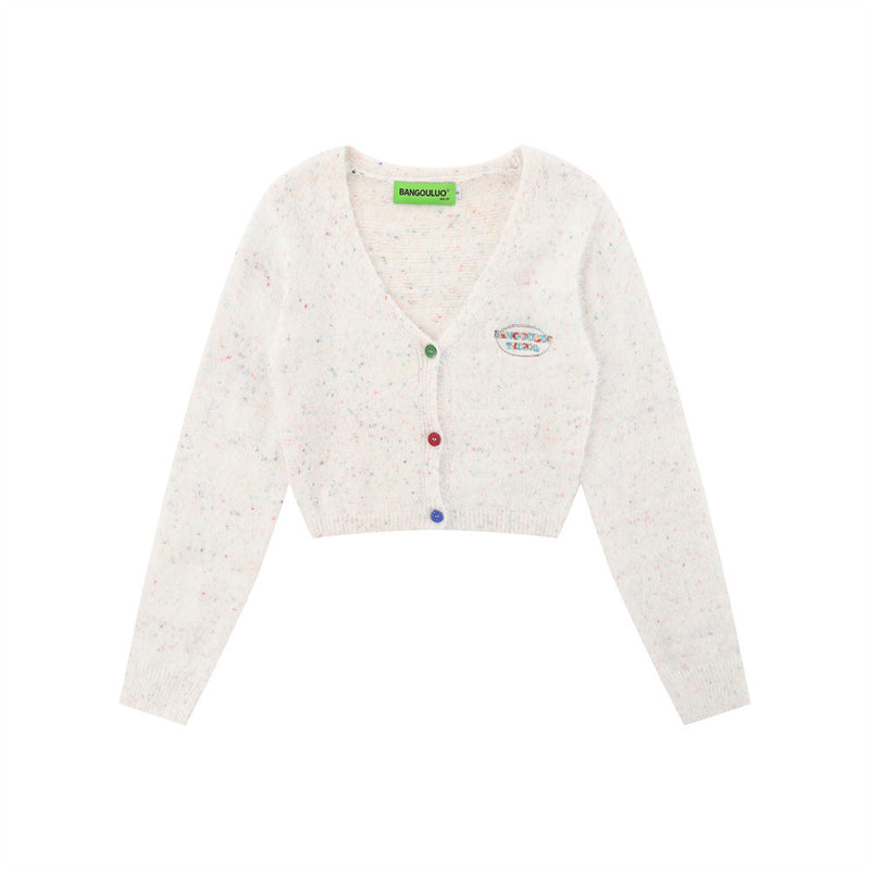 Women Sweater Short Letters Knitted Cardigan Jacket Girls' Sweater