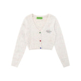 Women Sweater Short Letters Knitted Cardigan Jacket Girls' Sweater