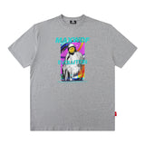 Men T Shirt Vintage Skull Heart Printing Pattern Short Sleeve