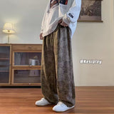 Men Sweatpants Spring Leisure Pants Men's Ins Loose Wide-Leg Pants